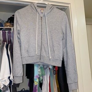 Grey Zip-Up Hoodie